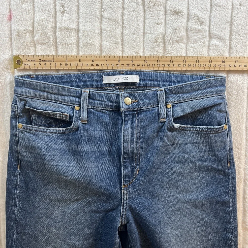 Joes Jeans Womens 30 Blue Skinny Ankle‎ Faded Frayed Denim Medium Wash